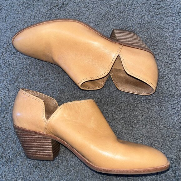 MADEWELL THE GLORIA LEATHER SHOE BOOT BOOTIE IN DESERT CAMEL - EUC - SIZE 7 - Picture 2 of 10